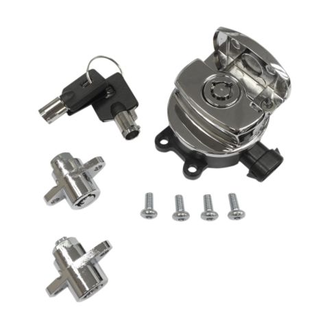 Drag Specialties Ignition Switch And Saddlebag Lock Kit For Harley Roa