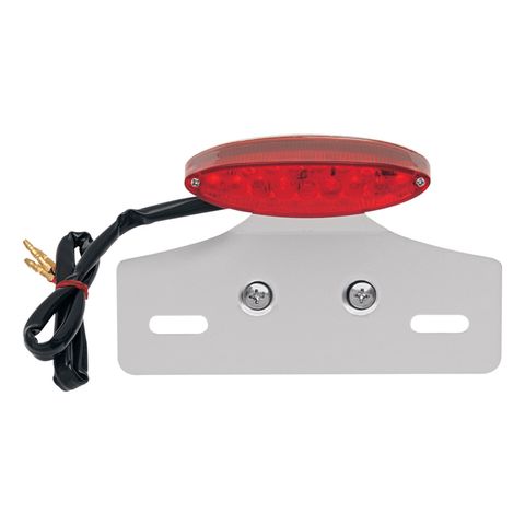 Drag Specialties Mini LED Cat Eye Taillight With License Plate Mount