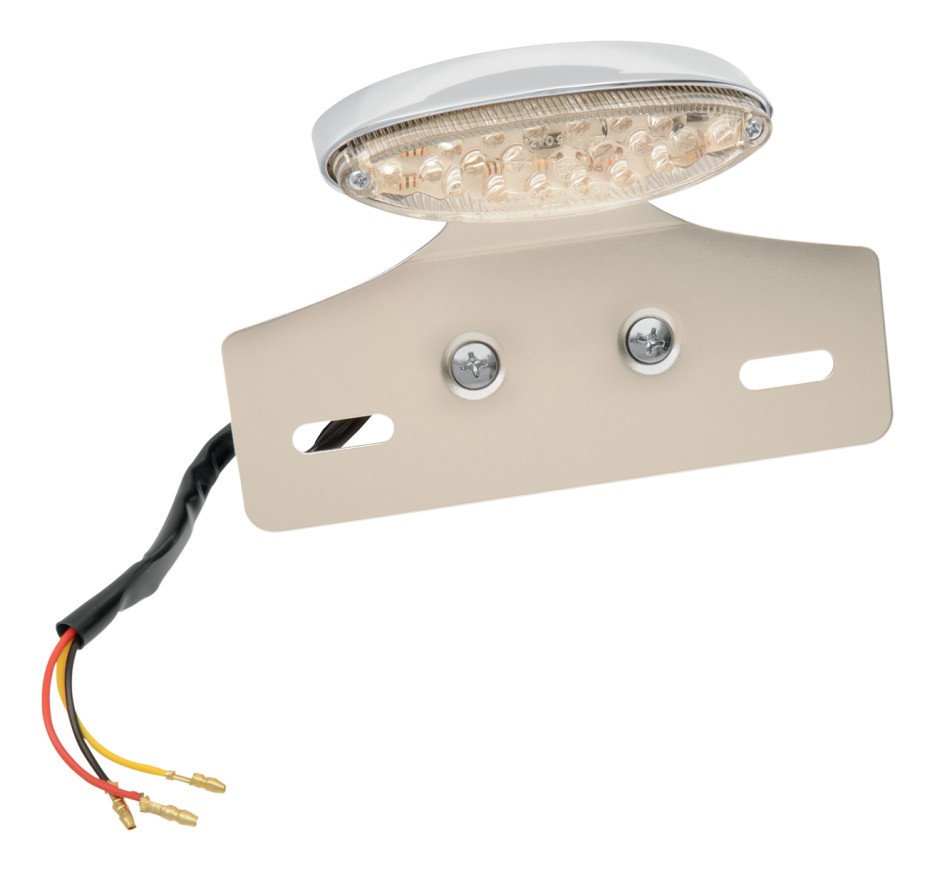 Drag Specialties Mini LED Cat Eye Taillight With License Plate Mount N/A