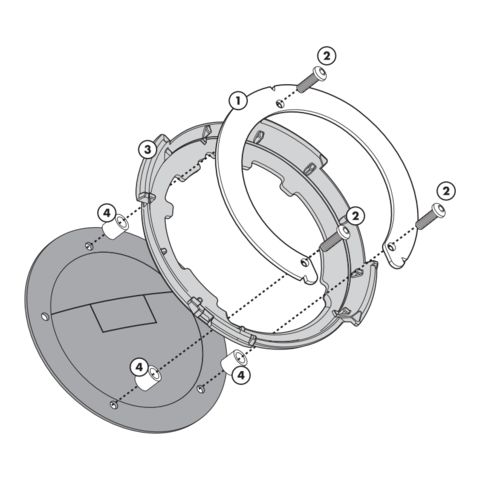 Givi Tanklock Bike Specific Flange Kawasaki Z1000 2014-2016
