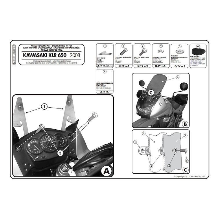 Windscreen + Installation Kit