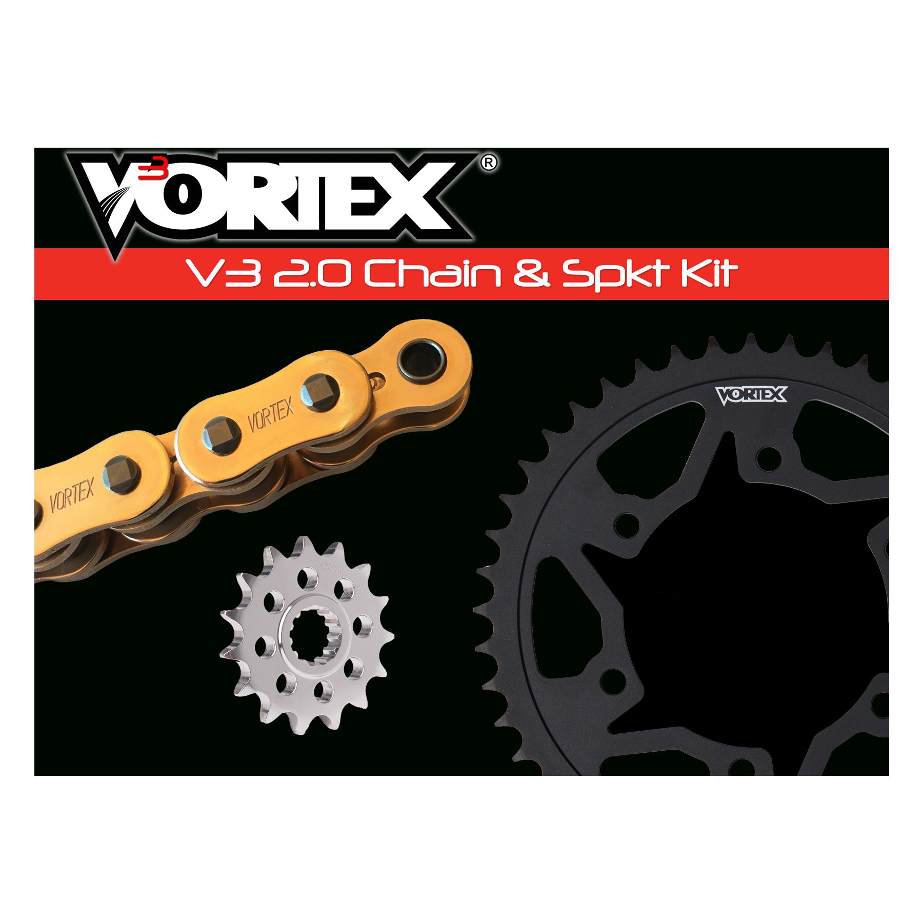 Vortex V3 WSS Chain And Sprocket Kit Suzuki GSXS 750 2018-2023