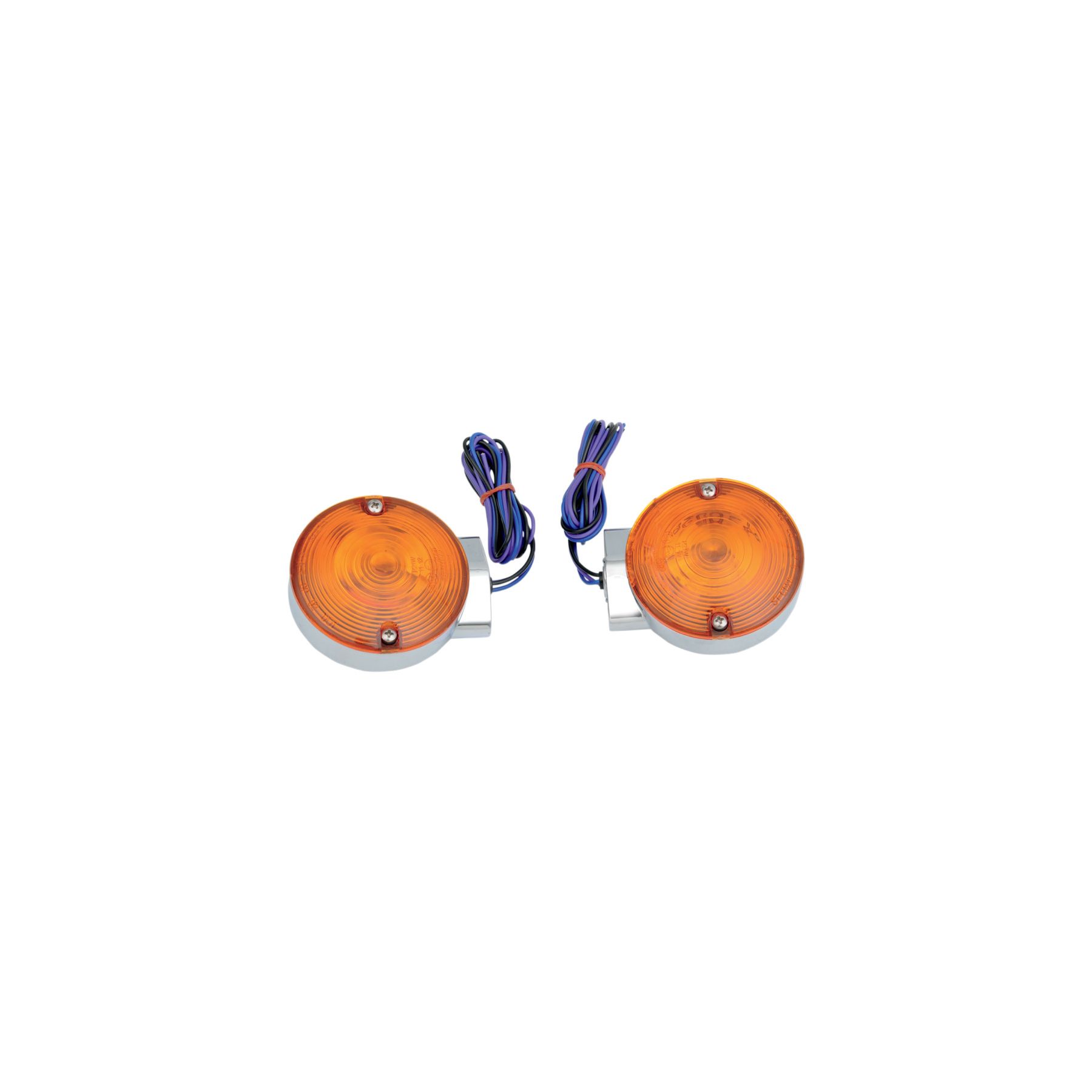 Drag Specialties Flat-Style Front Turn Signals For Harley Touring 1984