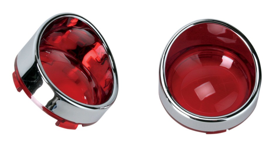 Drag Specialties Visor Style Deuce Turn Signal Lenses For Harley 2000-2018 N/A