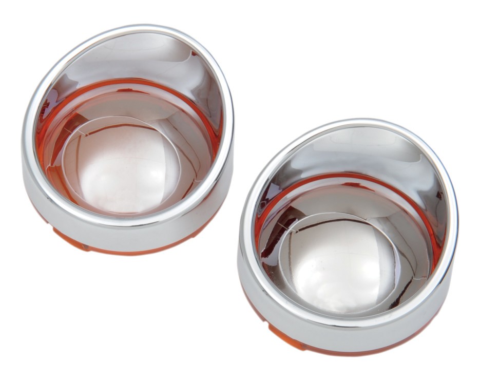 Drag Specialties Visor Style Deuce Turn Signal Lenses For Harley 2000-2018 N/A