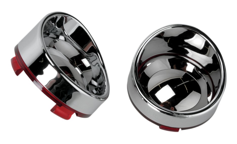 Drag Specialties Visor Style Deuce Turn Signal Lenses For Harley 2000-2018 N/A