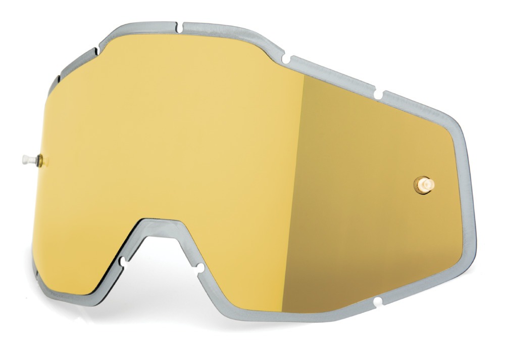 100% Racecraft / Accuri / Strata Replacement Goggle Lens Gold Mirror/Smoke