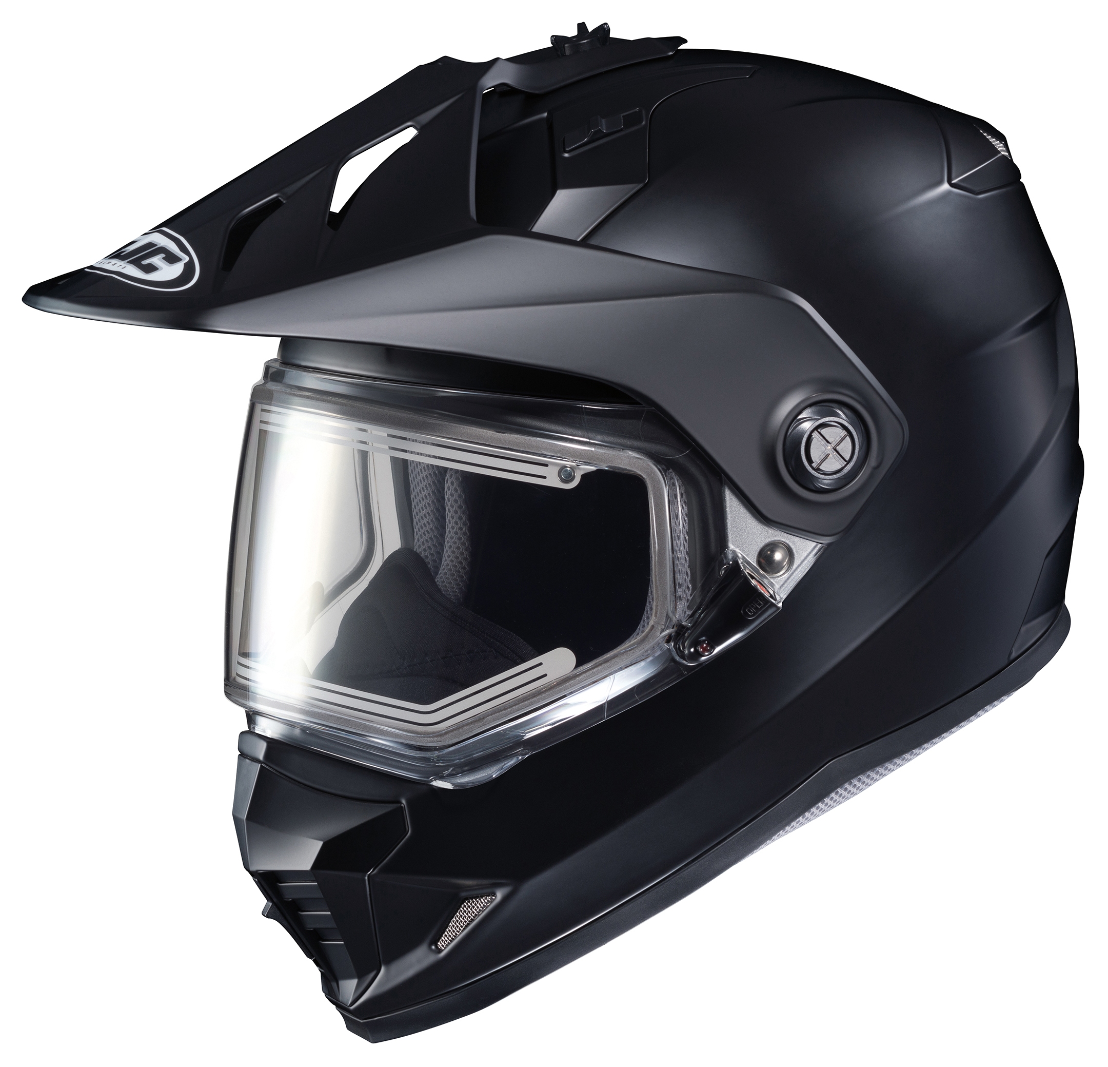 Matte Black Black HJC DS-X1 Snow Helmet - Electric Shield