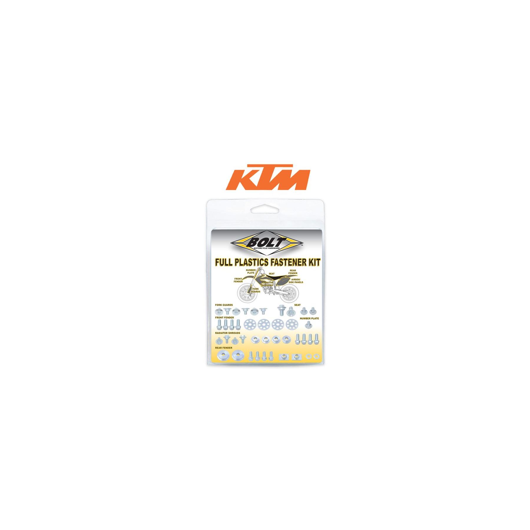 Bolt Hardware Full Plastics Fastener Kit KTM 125cc-500cc 2016-2021