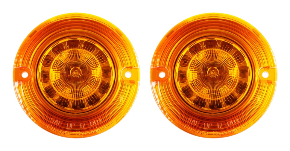 Custom Dynamics ProBEAM LED Turn Signal Inserts For Harley For Harley Softail / Touring 1986-2025 Amber 1156 Rear
