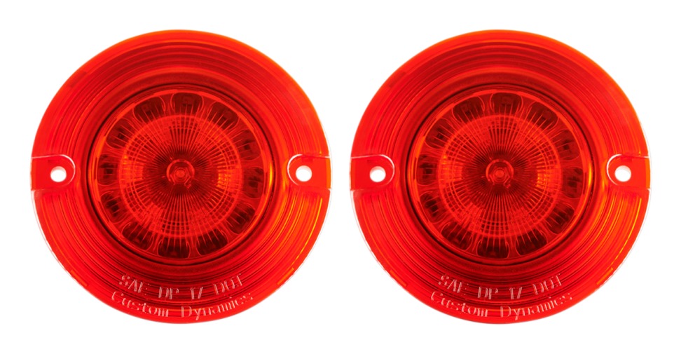 Custom Dynamics ProBEAM LED Turn Signal Inserts For Harley For Harley Softail / Touring 1986-2025 Red 1156 Rear