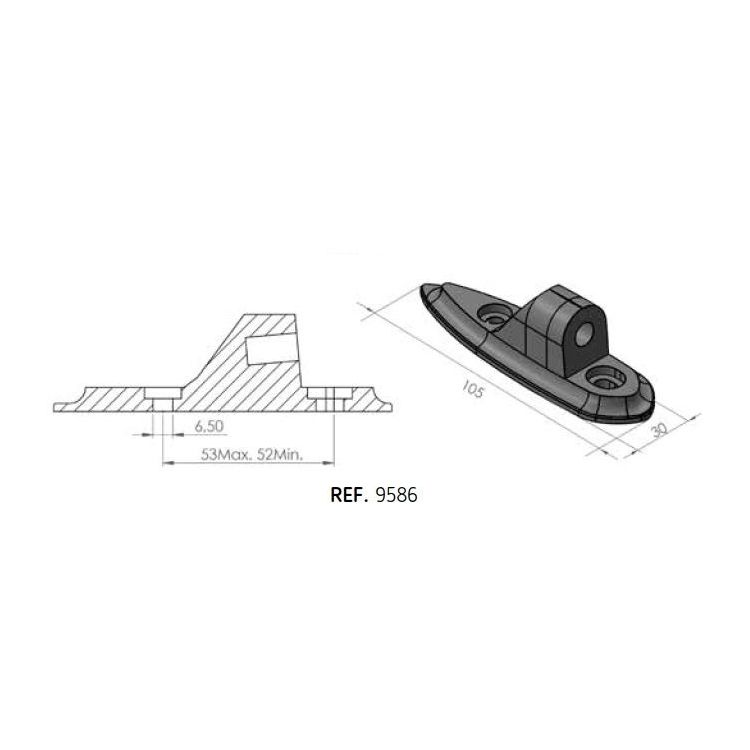 Puig Fairing Mirror Adapter Yamaha R3 2015-2018