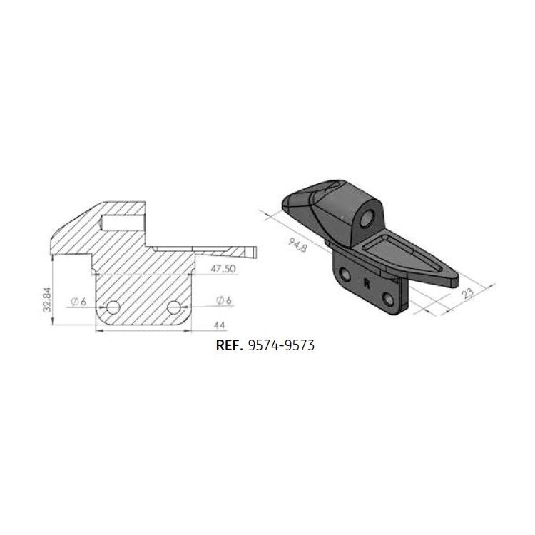 Puig Fairing Mirror Adapter Yamaha TMAX 530 2015-2017