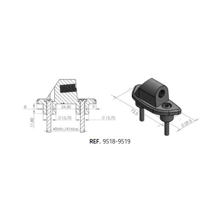 Puig Fairing Mirror Adapter BMW F800GT 2017-2019