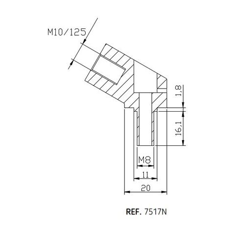 Puig Perch Mirror Adapter Yamaha TMAX 530 2015-2017