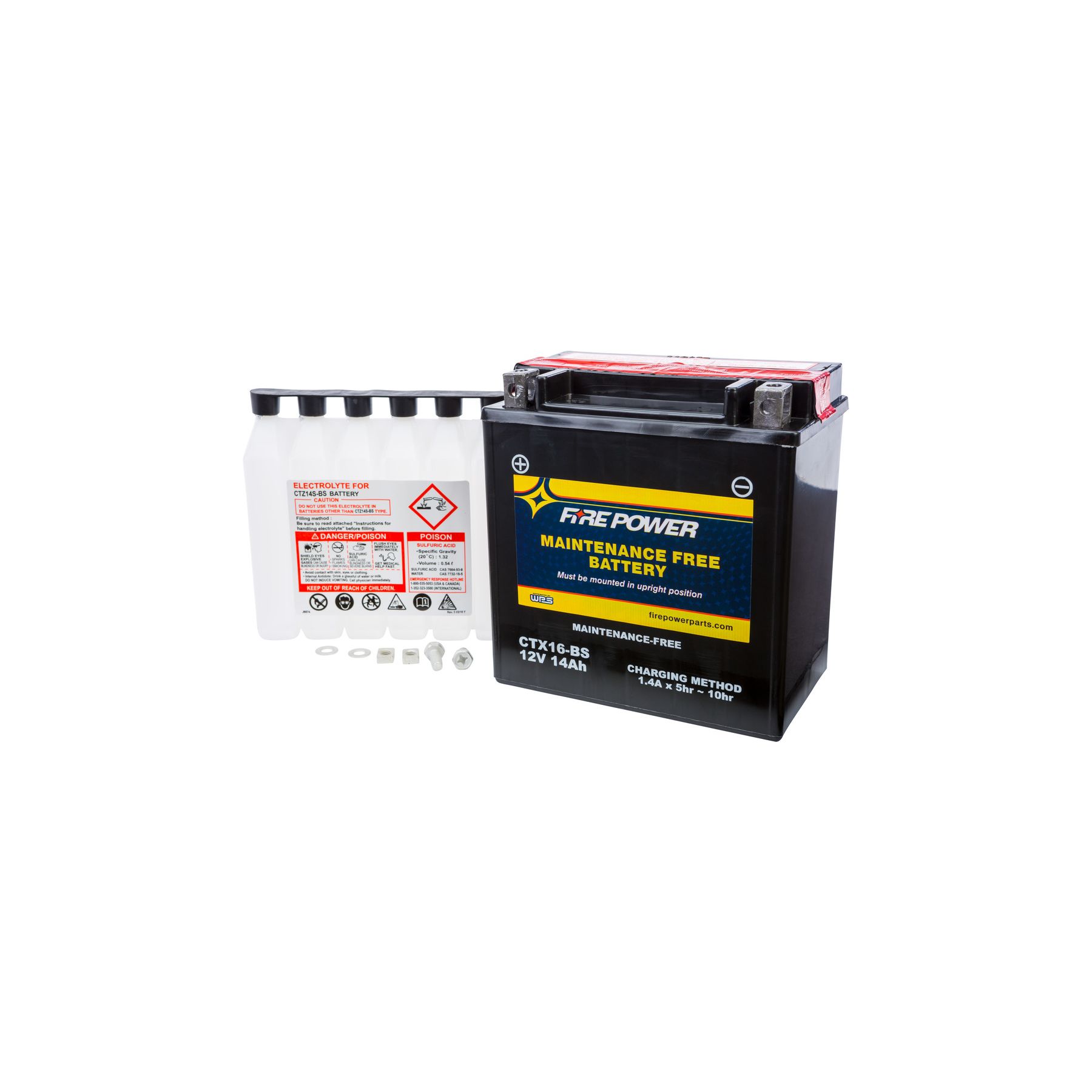 Fire Power Maintenance Free Battery CTX16-BS