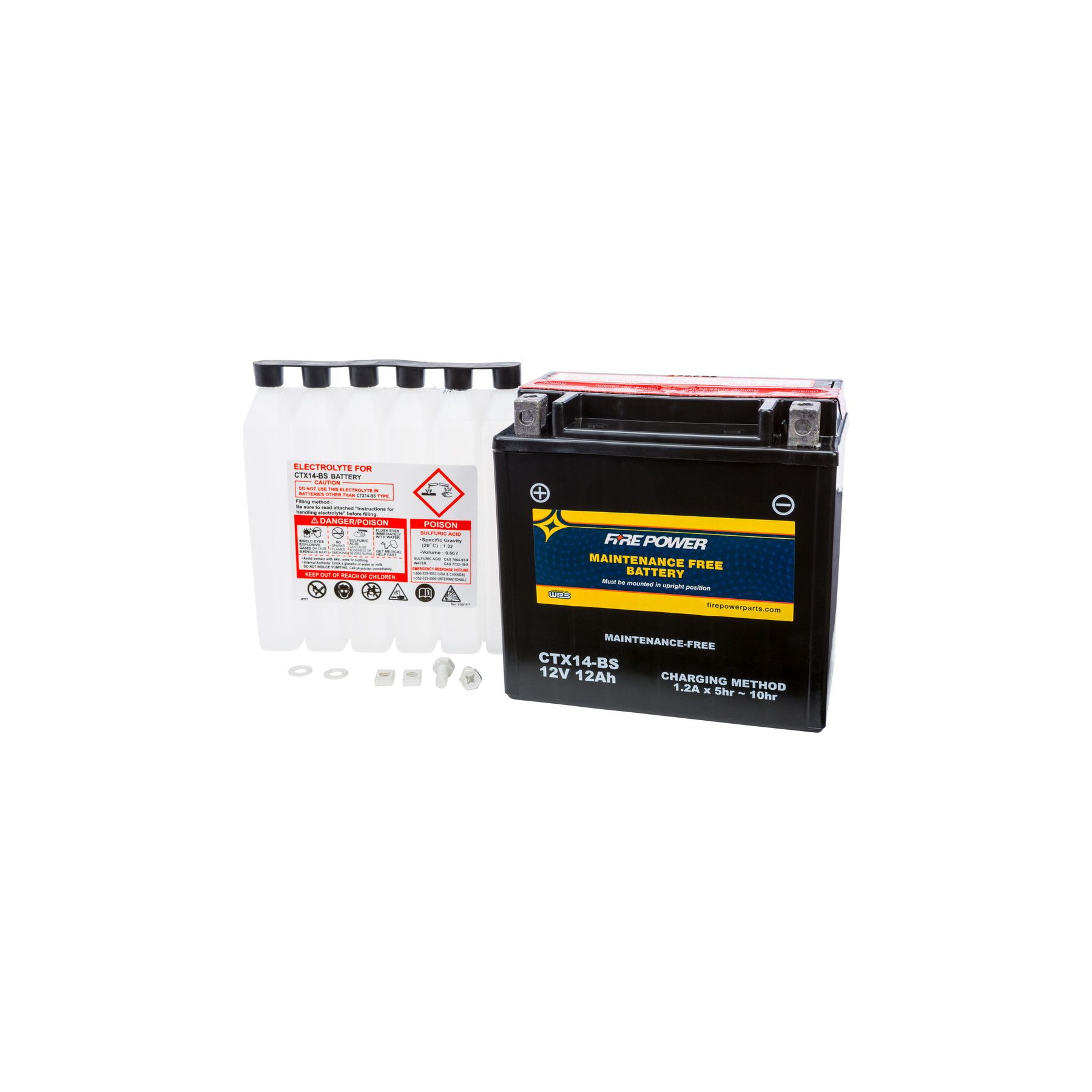 Fire Power Maintenance Free Battery CTX14-BS