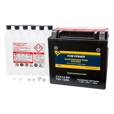 Fire Power Maintenance Free Battery CTX14-BS