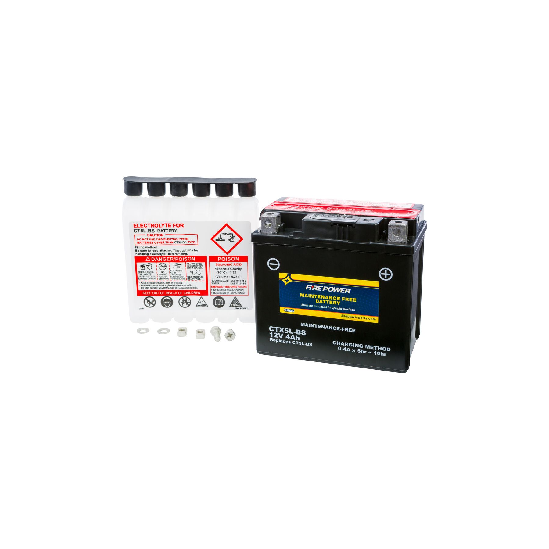 Fire Power High Performance Maintenance Free AGM Battery CTX5L-BS