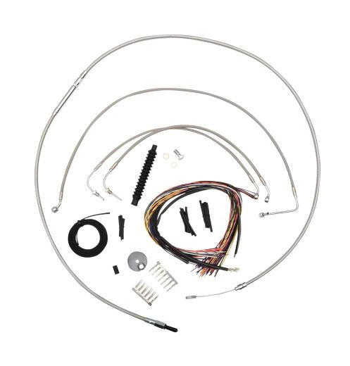 LA Choppers Handlebar Cable Brake Line And Wire Kit For Harley Street Glide 2016 15"-17" Apes