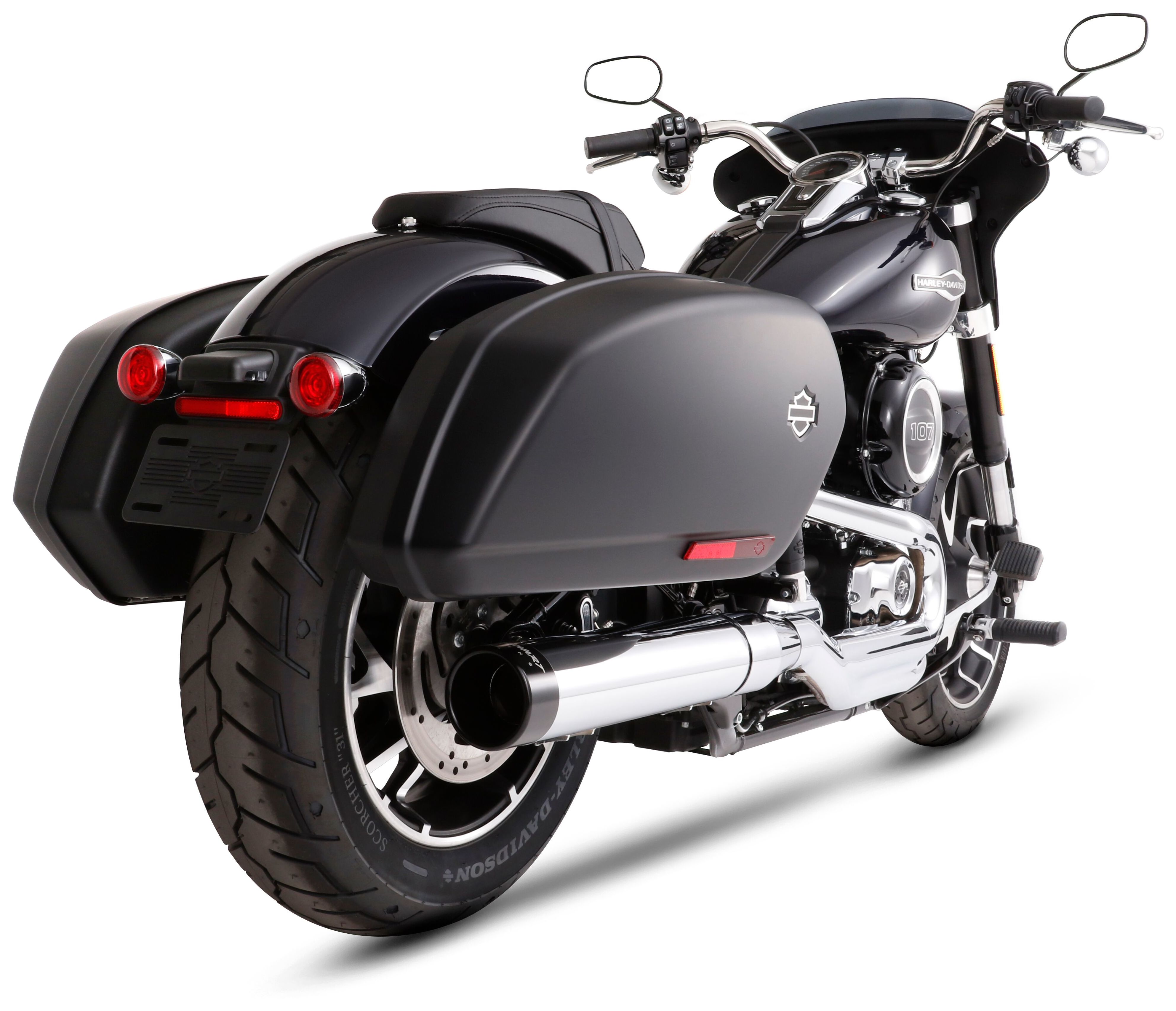 Rinehart 4 Slip On Muffler For Harley Softail Sport Glide 2018 2021 Revzilla