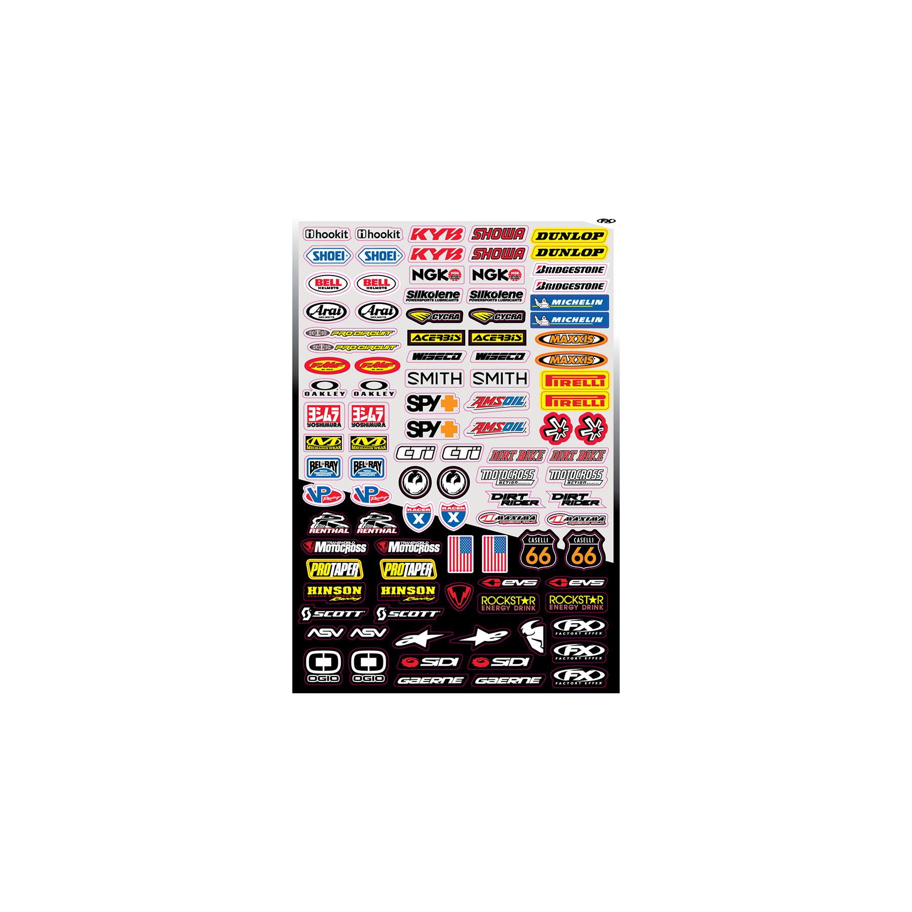 Factory Effex Micro Sponsor Sticker Sheet