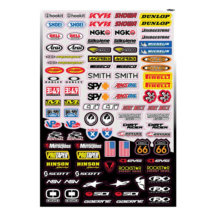 Factory Effex Micro Sponsor Sticker Sheet