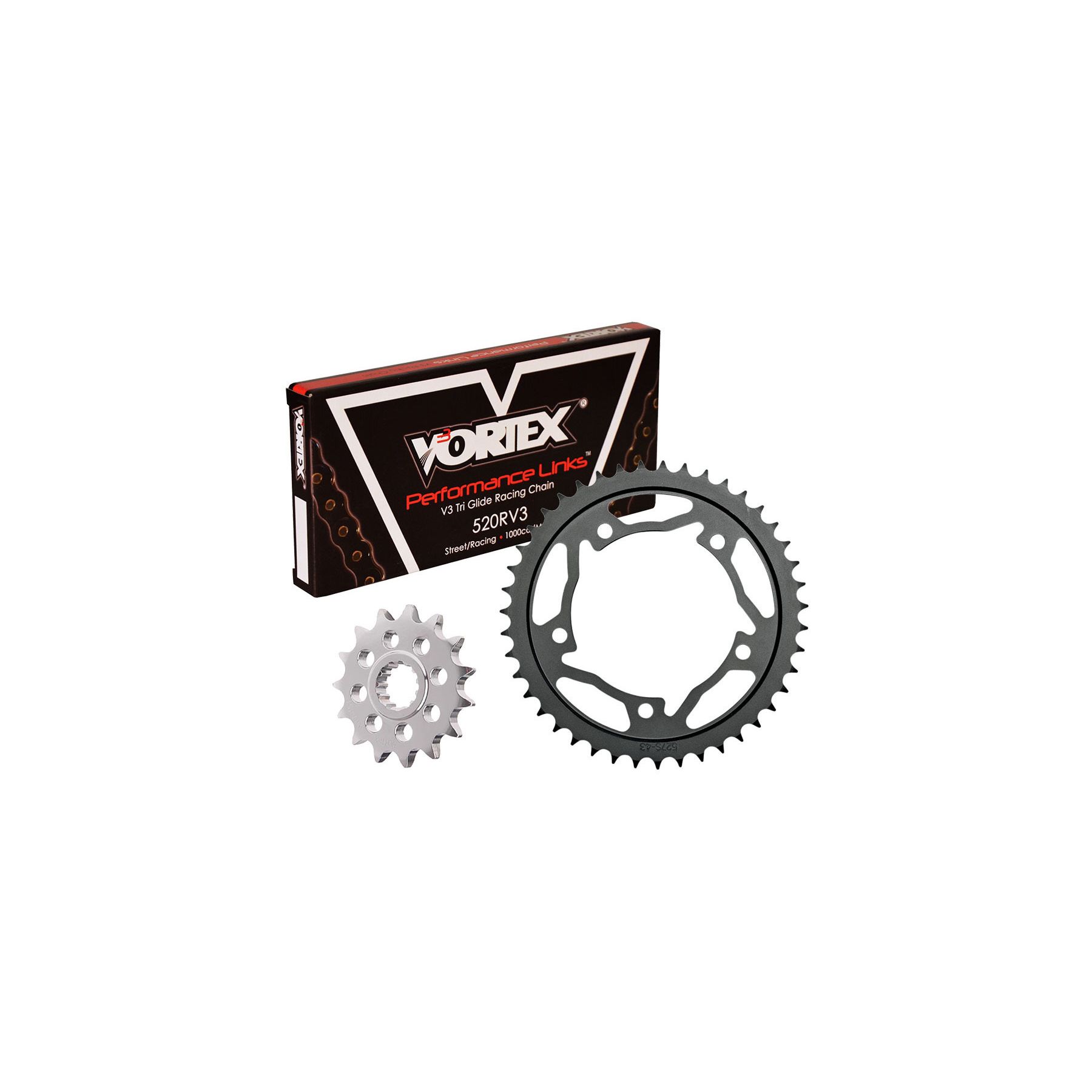 Vortex V3 HFR Quick Accel Chain And Sprocket Kit Honda CBR500R 2013-20