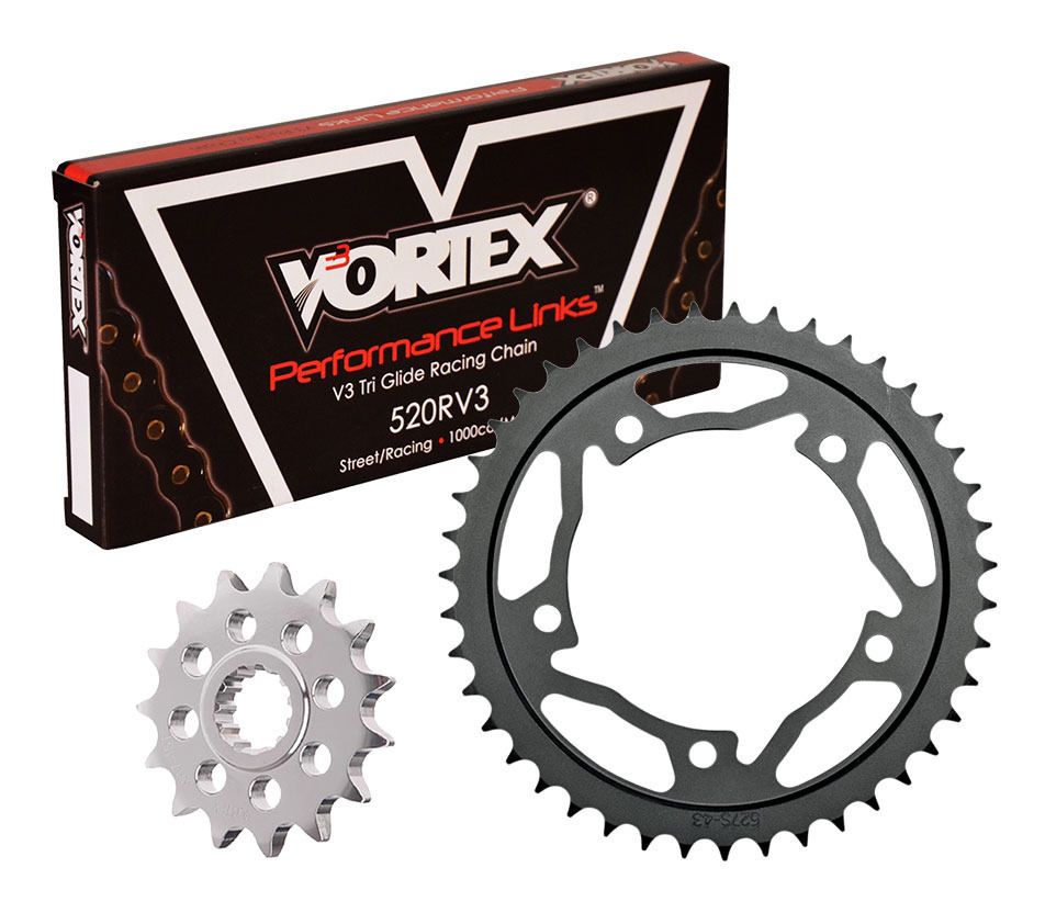 Vortex V3 HFR Quick Accel Chain And Sprocket Kit Suzuki GSXR 750 2006-2010 16