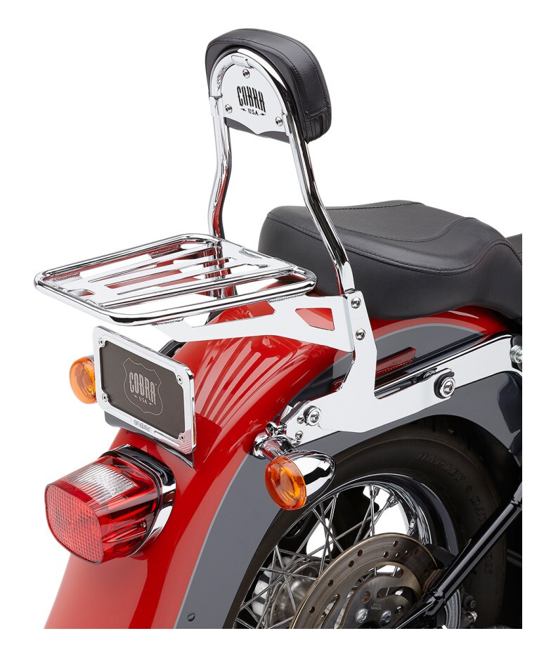 Cobra Round Detachable Backrest For Harley Softail 2000-2017 13 1/2" Tall