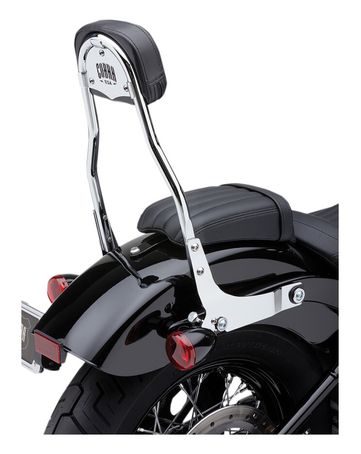 Cobra Round Detachable Backrest For Harley Softail FLHC 2018-2025 13 1/2" Tall
