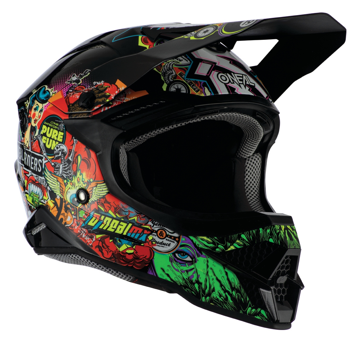 O'NEAL Casque de Motocross 3SRS Crank, Multi - Multicolore, S, 0625-15