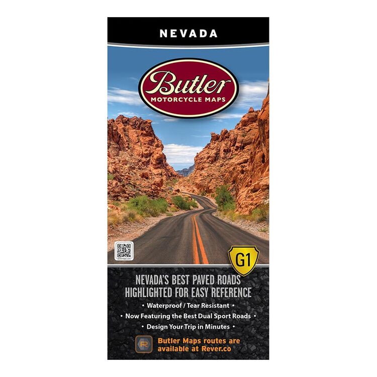Butler Maps Nevada G1 Roads Map