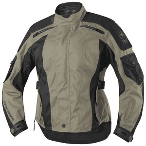 green textile motorcycle jacket