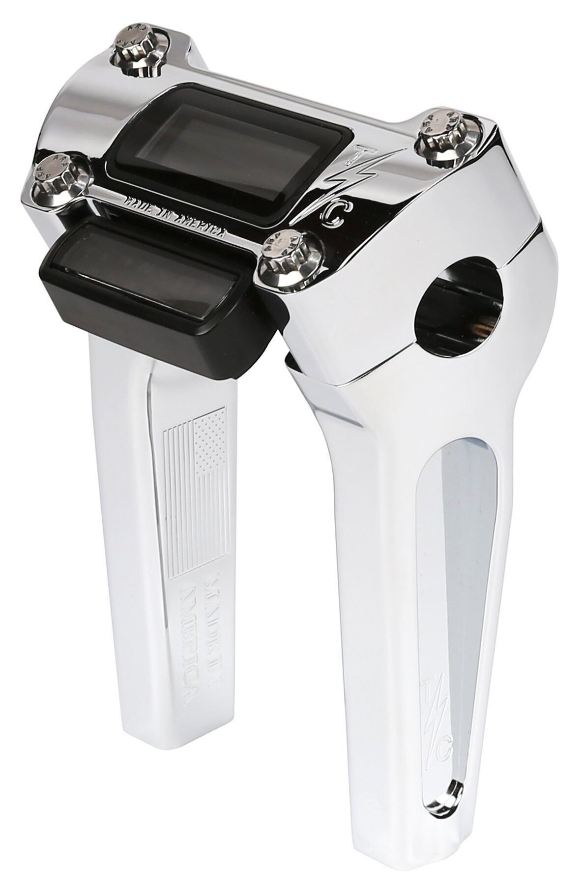 Thrashin Supply Risers With Gauge Cutout For Harley Street Bob / Breakout 2018-2025 6 1/2" Tall w/ Pull Back