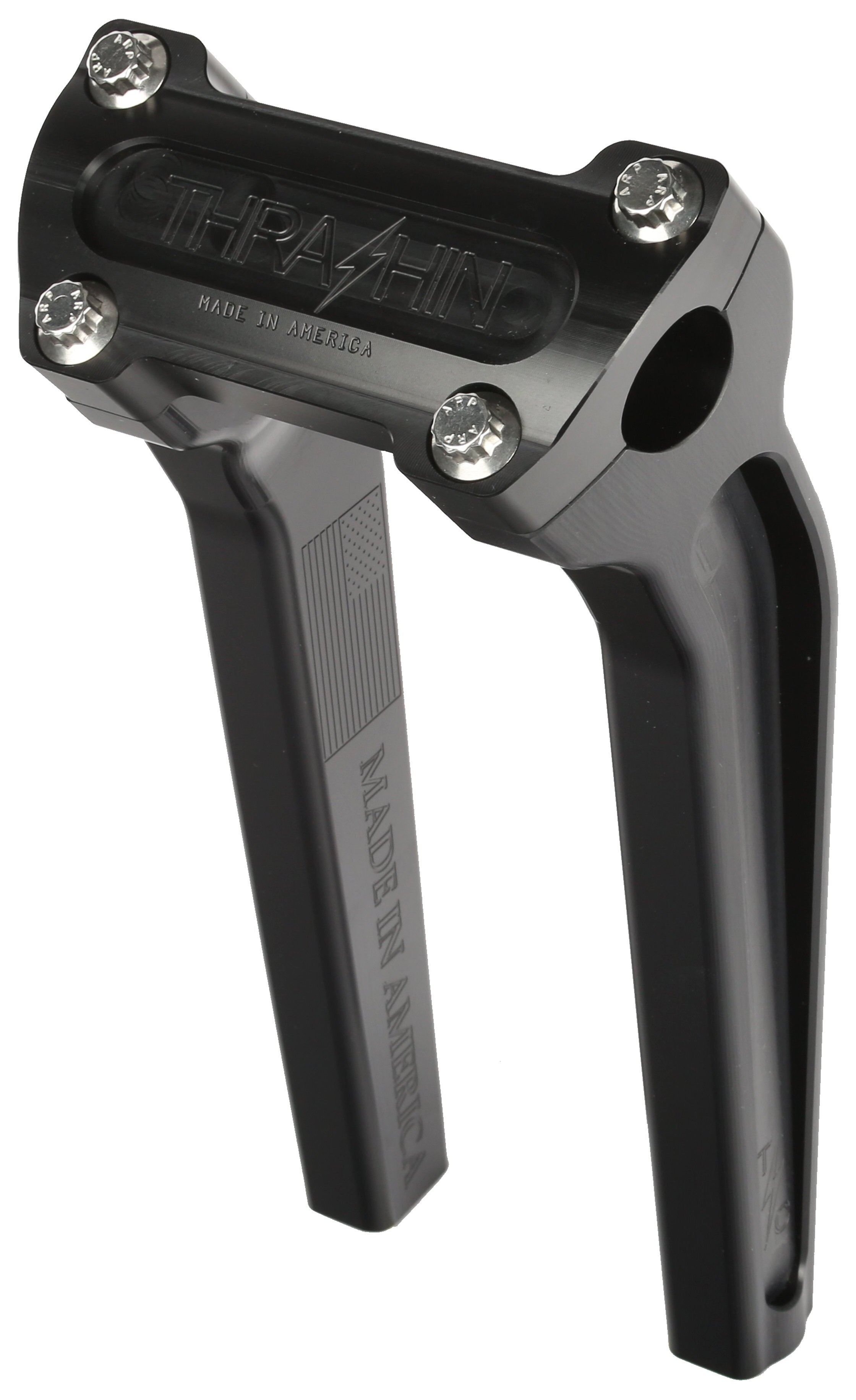 Thrashin Supply OG Risers For Harley 9 1/2" Tall w/ Pull Back