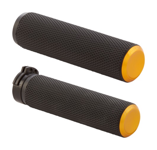 Arlen Ness Anodized Knurled Grips For Harley With Throttle by Wire N/A