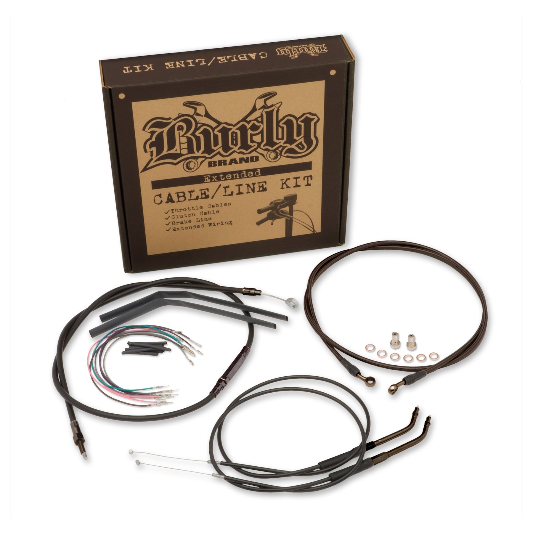 Burly Handlebar Cable Installation Kit For Harley Softail FLSL 2018-20