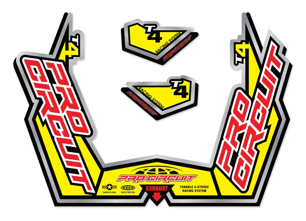 Pro Circuit Replacement Muffler Stickers T4-GP