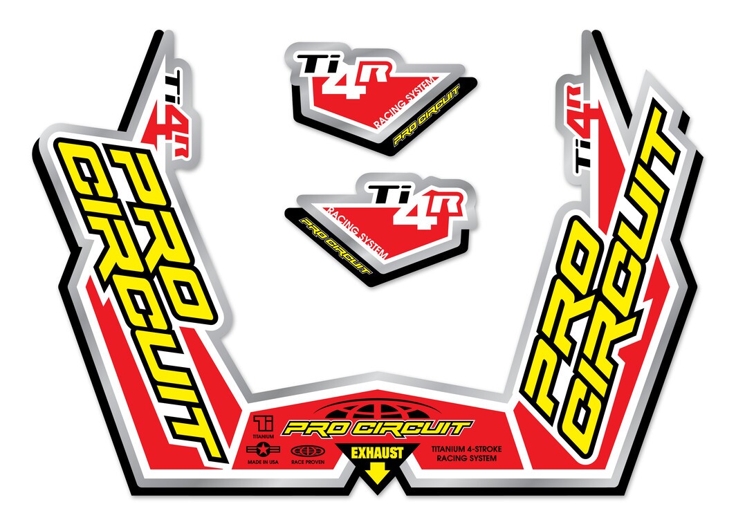 Pro Circuit Replacement Muffler Stickers Ti-4R