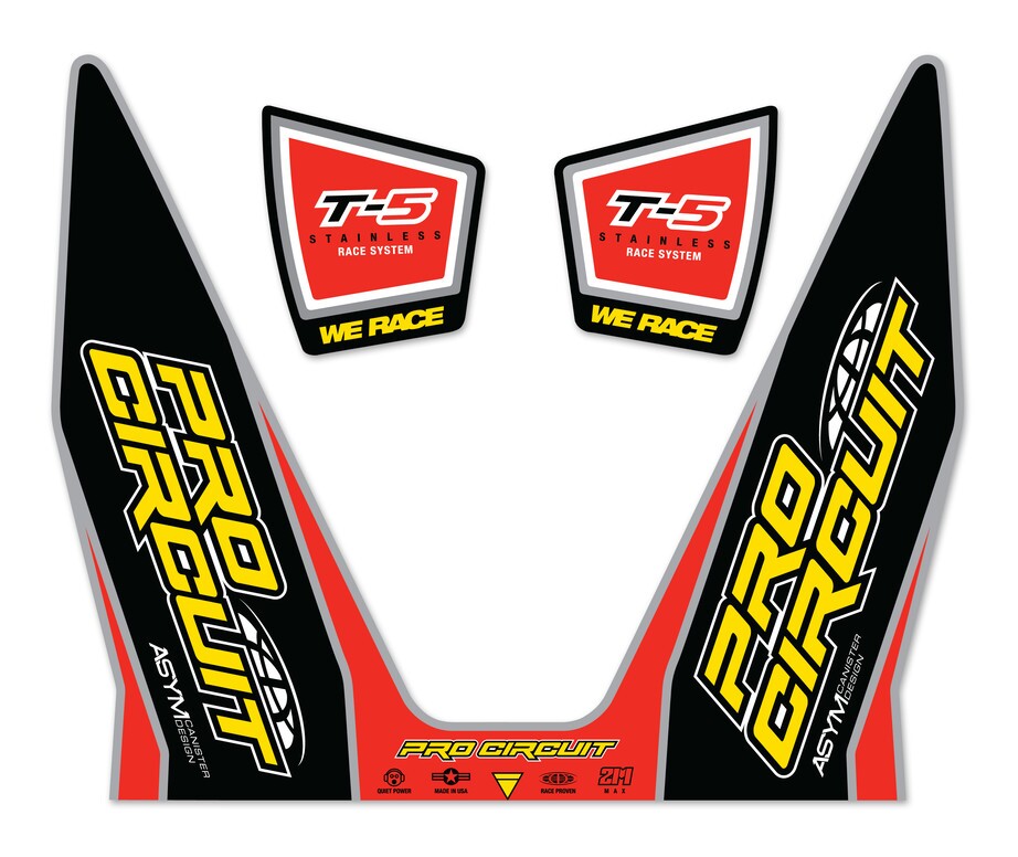 Pro Circuit Replacement Muffler Stickers T-5