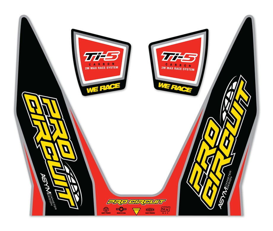 Pro Circuit Replacement Muffler Stickers Ti-5