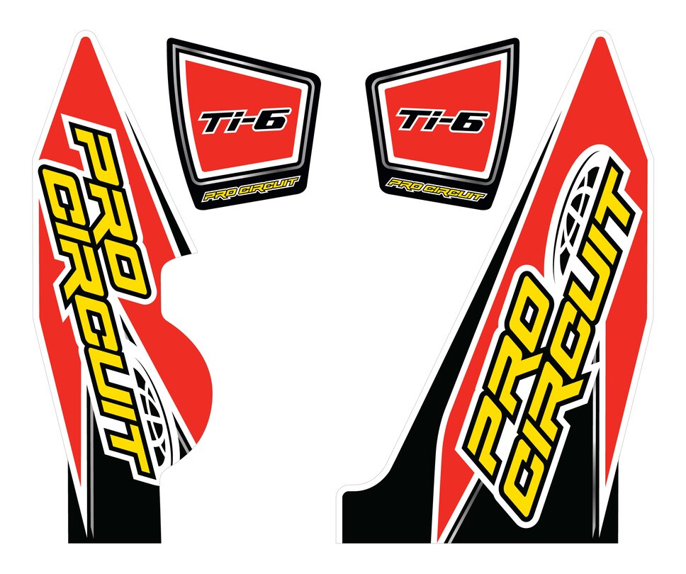 Pro Circuit Replacement Muffler Stickers Ti-6 YZ250F