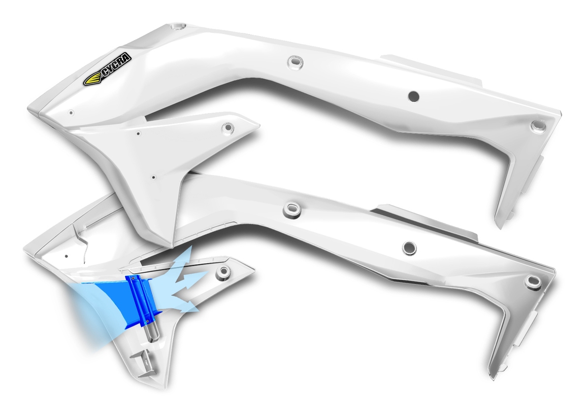 Cycra Powerflow Radiator Shrouds Kawasaki KX250 / KX450 / F / X / SR 2019-2023 N/A