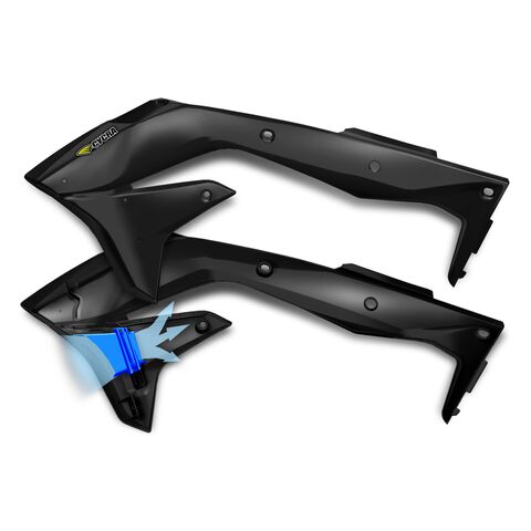 Cycra Powerflow Radiator Shrouds Kawasaki KX250F / KX250 2017-2020
