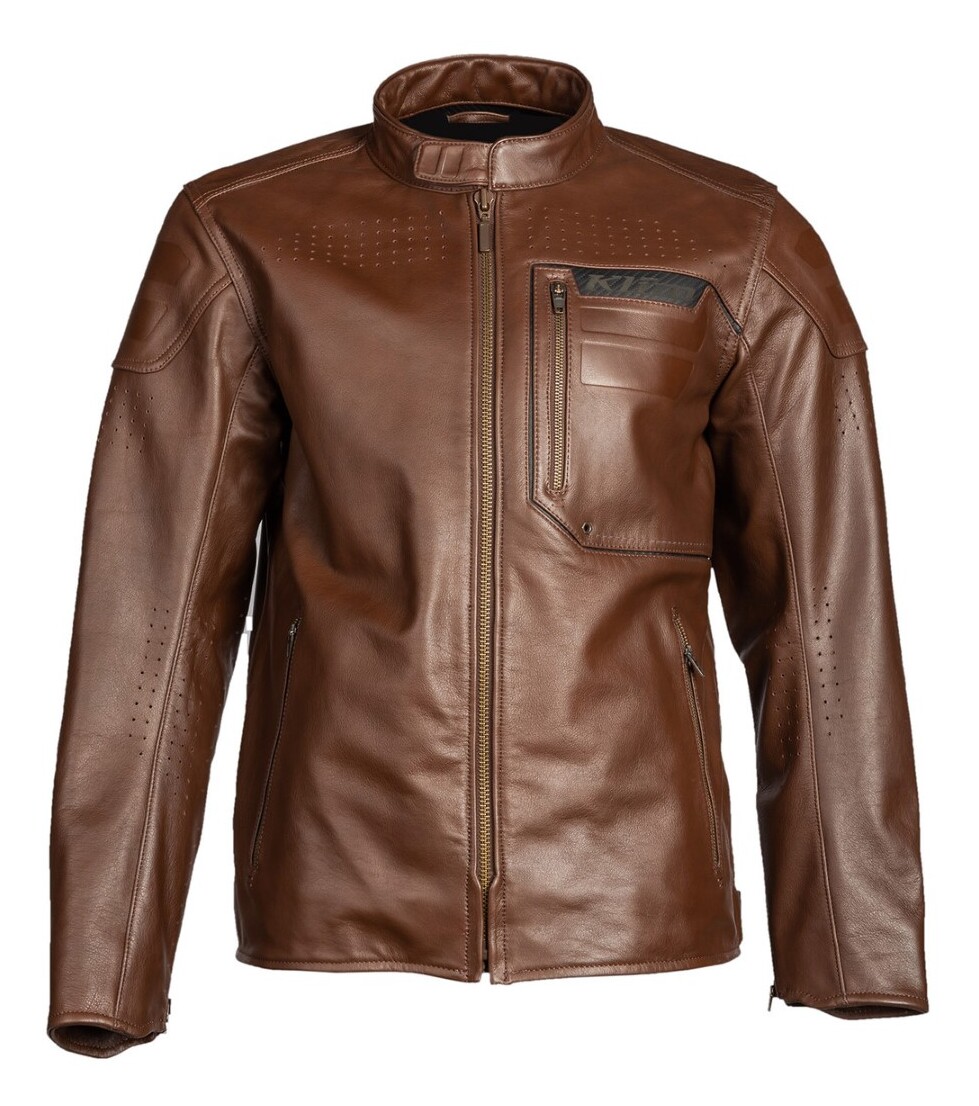Klim Sixxer Leather Jacket Gunmetal Black / MD, image size:979x1106