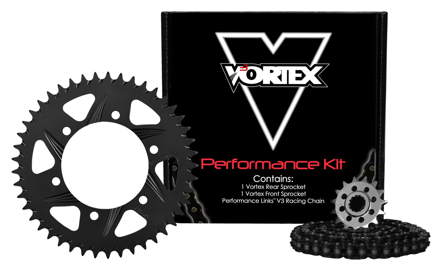 Vortex V3 SSA Chain And Sprocket Kit Kawasaki Ninja 300 2013-2017