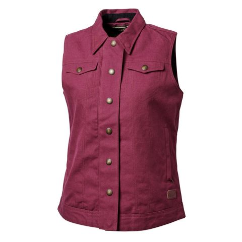 Roland Sands Hayden Women's Vest - Merlot (SM)