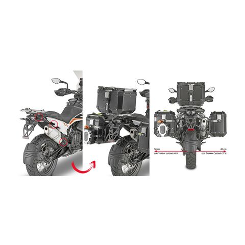 Givi PLOR7710CAM Side Case Racks For Outback Side Cases KTM 790 / 890 Adventure / R 2019-2024