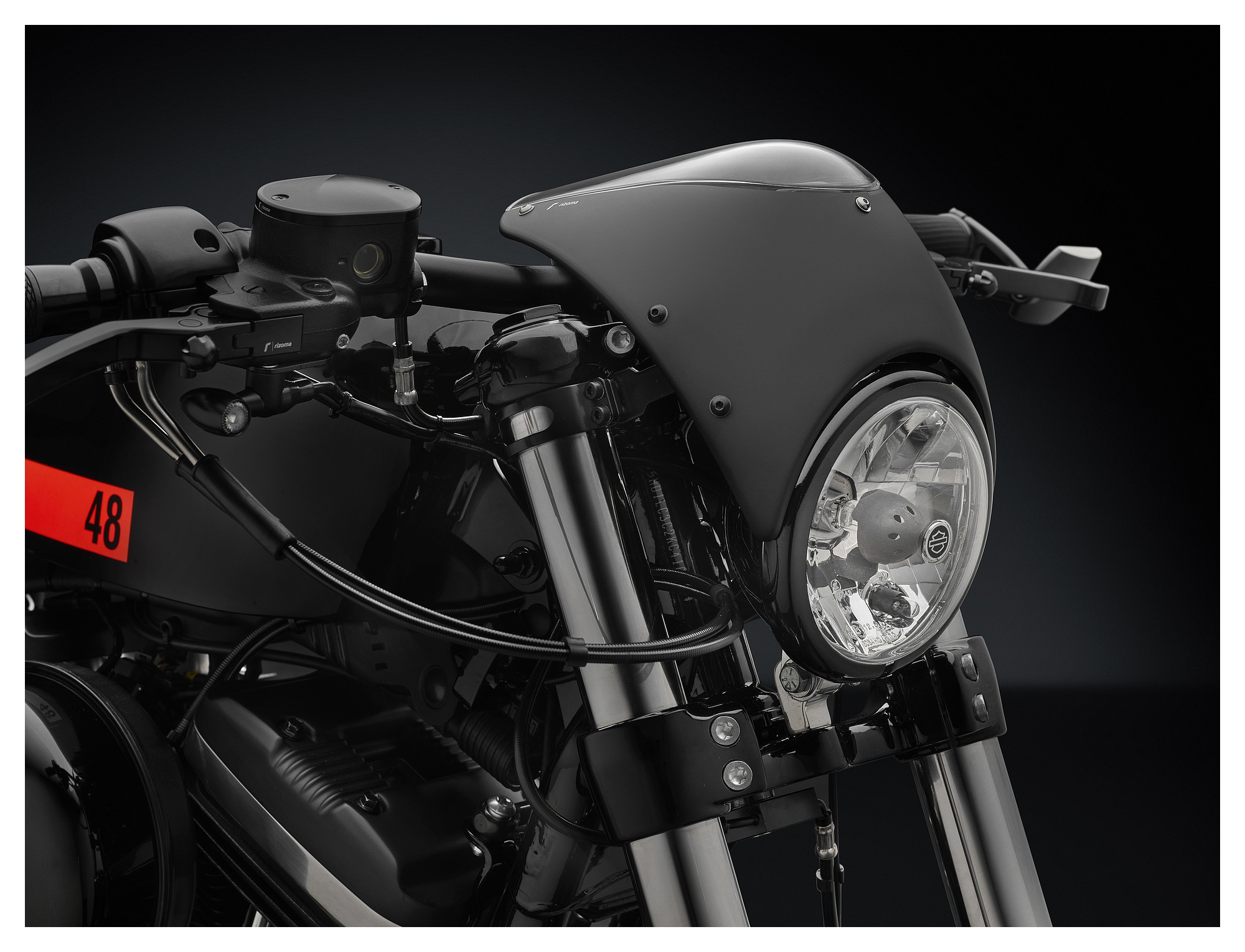 Harley sportster headlight visor Clearance